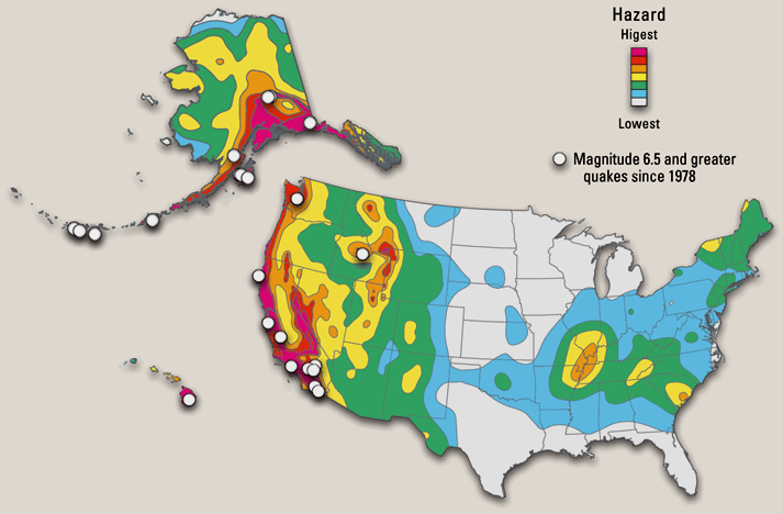 United States Map Earthquake