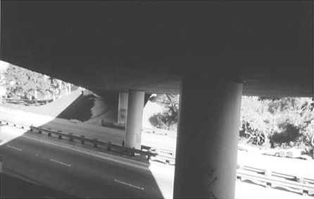 photograph of an undamaged seismically retrofitted overpass following a large earthquake