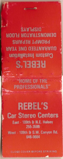 Rebel's Matchbook