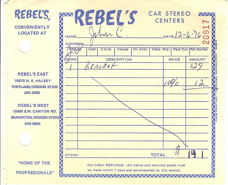 Rebel's Receipt