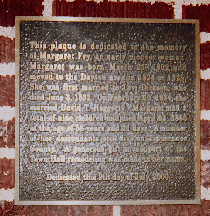 Plaque on town hall