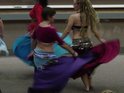 The Mirage belly dancers swirl their skirts.