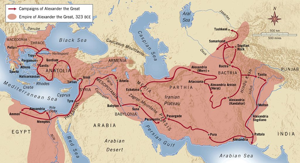 Empire of Alexander the Great | Map, Ancient world maps, Alexander the great